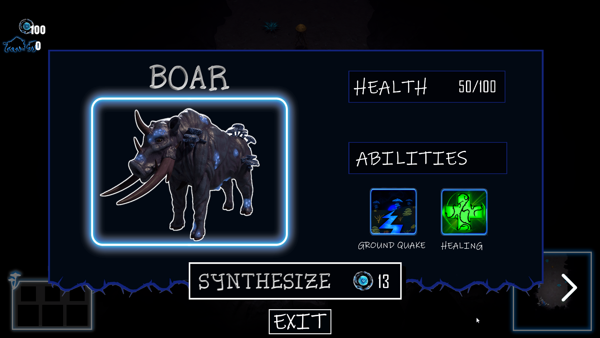 Screenshot of Unit Select Screen